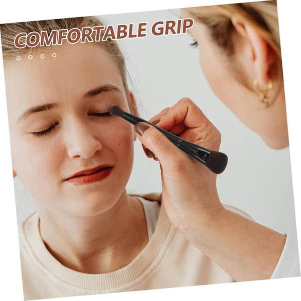 2 stk. multifunktionel makeupbørste dobbeltendet pudderbørste til highlighter, kontur og blush til ansigtsmakeup
