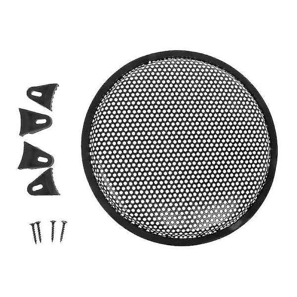 Kaiutinritilän suojus, suojaava ritilä, subwoofer, auton äänentoisto, subwooferi, 10 tuuman metalliritilä, kiinnikkeet ja ruuvit