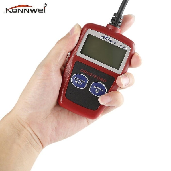 Konnwei KW806 OBD2 LCD-autokoodinlukijan diagnostiikkatyökalu