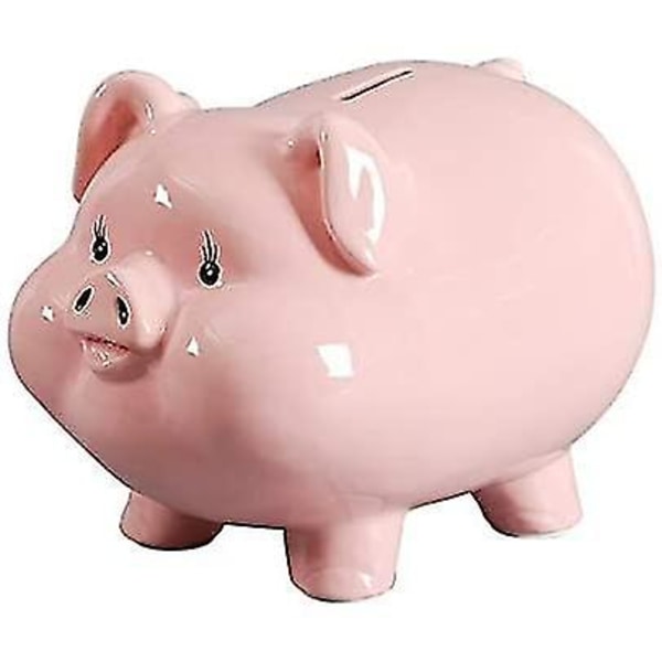 Keramiikka Pink Pig Girls säästöpossu aikuisille, säästörahapankki lapsille, kolikkotiskipurkki, säästöt Ba