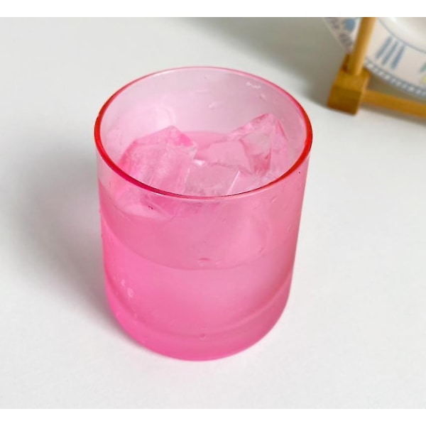 Super Kaunis Fairy Glass Korean Style Girly Juice Glass Pink