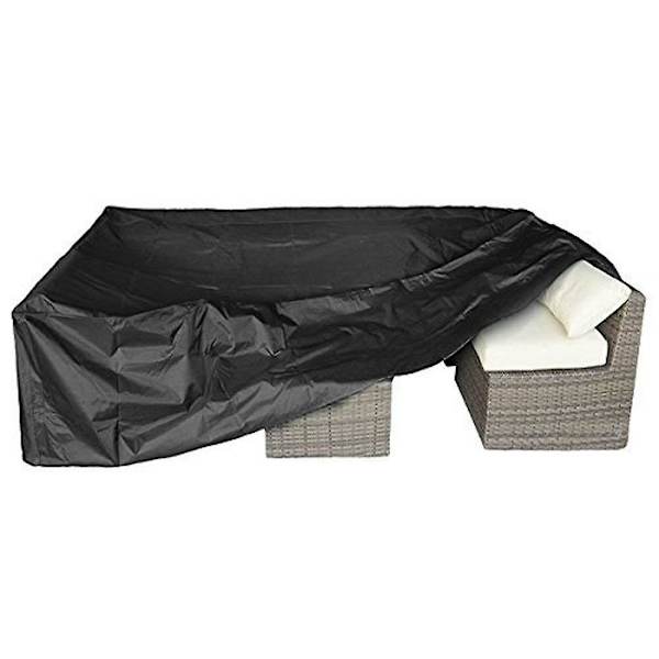 Vattentätt trädgårdsmöbelöverdrag i svart 325*208*58CM