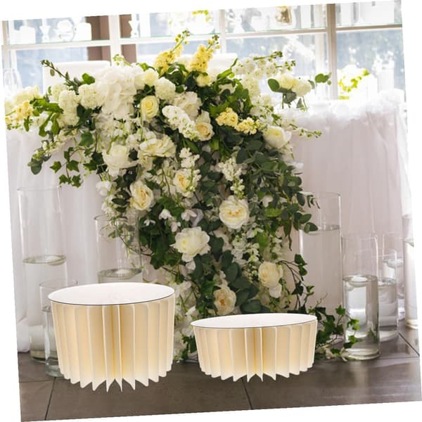 2 st runda cylinderställ papperscylinder piedestalställ vikbart elegant papper