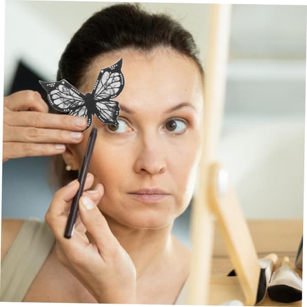 Eyeliner Stencil Sommerfugleformet Makeupværktøj Silikonemateriale til Begyndere