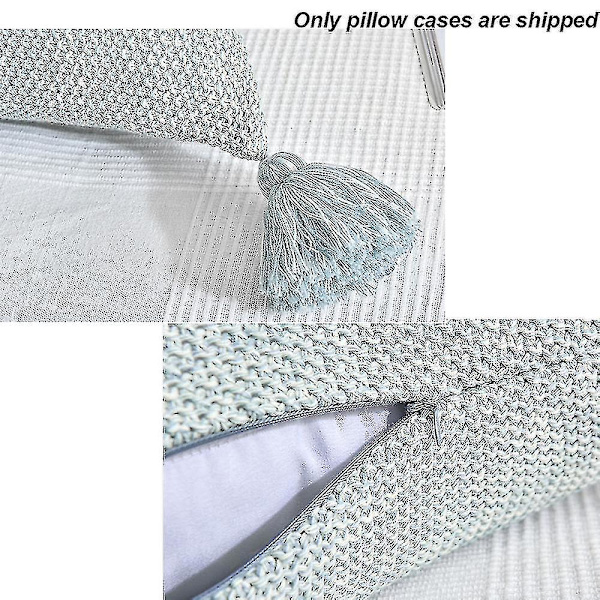 2 stk Håndlavede Tassel Dekorative Pudebetræk, Pudebetræk Sofa Sofa Bed Stue