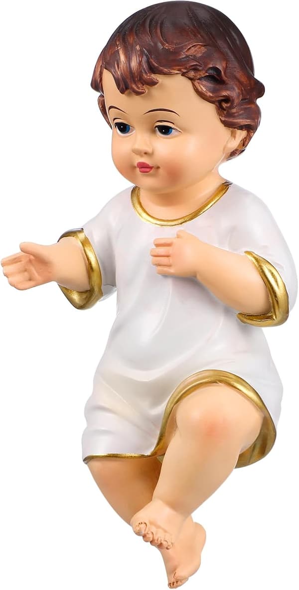1 st hartsfigur av Jesusbarnet, Jesusstatyer, religiös helig barnprydnad