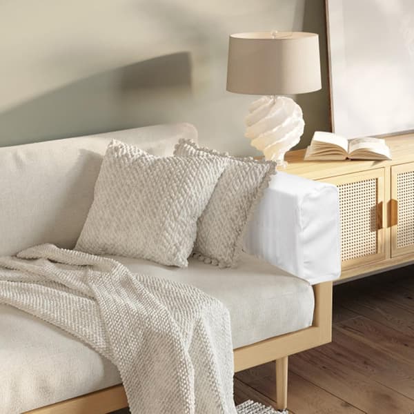 2 stk. sofaputeovertrekk 21,7 x 9,7 x 5,7 tommer, elastisk plysj fløyelsstoff, sofaputebeskyttere, sofaputeovertrekk