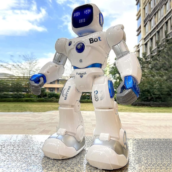 Ab-smarta robotar för barn, stor programmerbar interaktiv Rc-robot med röststyrning, appkontroll, present för 4 5 6 7 8 9 år gamla barn pojkar och tjejer