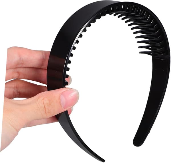 Retro brett diadem med tänder, hållbart håraccessoar för mångsidiga frisyrer, elegant design