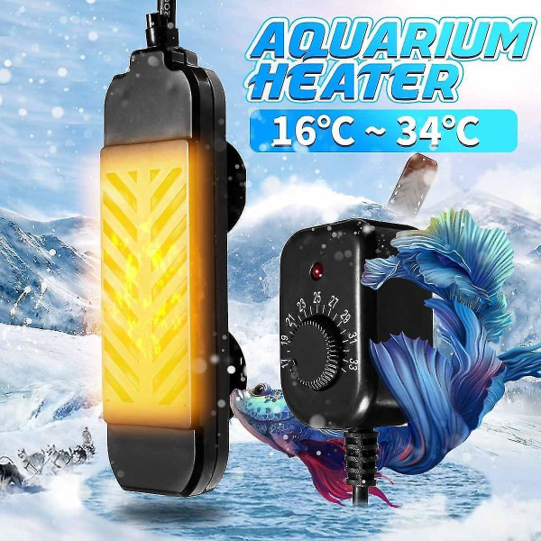 25W Mini Aquarium Heater Dränkbar Fish Tank Termostat