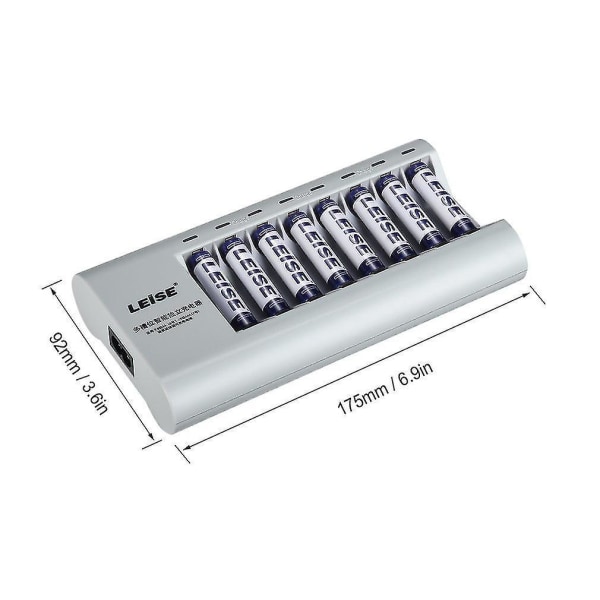 Leise-728 Smart Genopladelig Batterilader Aa Aaa Nicd Nimh