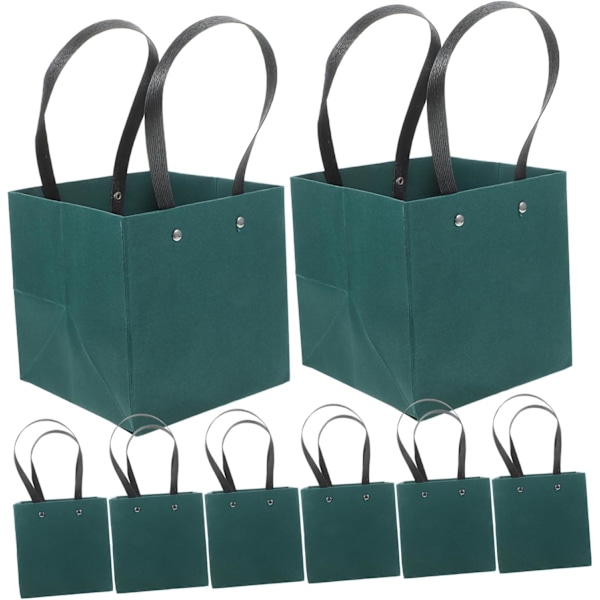 10 stk. Tote Bag med nitter, festgaveemballage med håndtag til fødselsdag, bryllup, polterabend