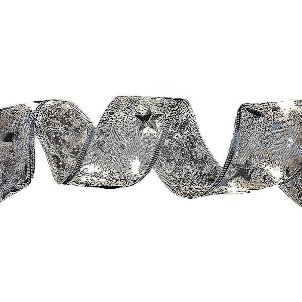Bånd Feelyse Julepynt Juletræspynt Til Hjemme Bånd Lysstreng Nytår Y-yuhao Silver