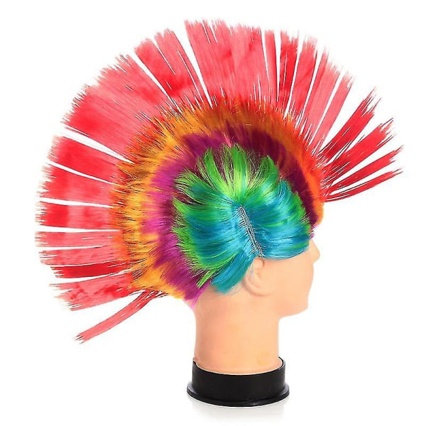 80s Street Punk Wig, Mohawk, Multi Colors