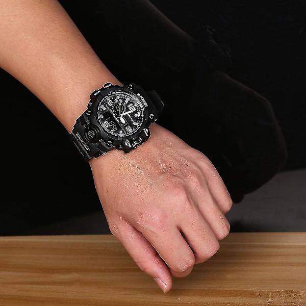 Skmei Vattentät Digital Sportklocka med Dubbel Tidvisning, PU-Armband