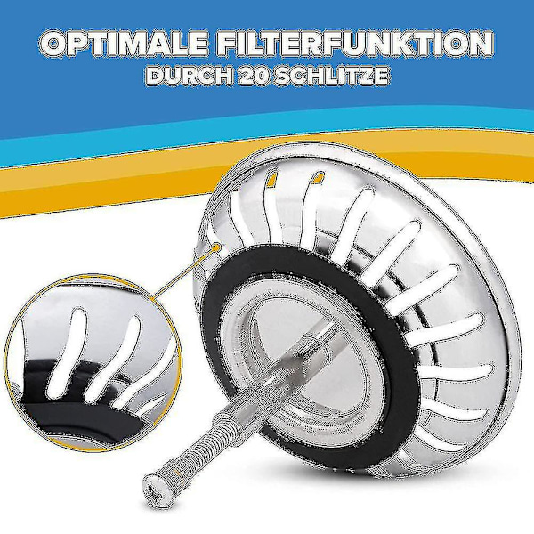 79/82mm Ersättningsbar Justerbar Köksho Diskhonssil i Rostfritt Stål med Proppfunktion för Blanco