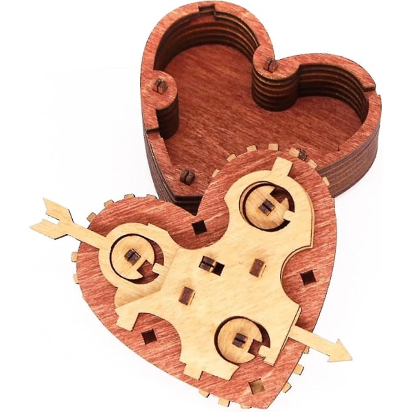 Idventure Tin Mans Heart - 3D Box - Korurasia - Hääpäivälahja - S Day - Raharasia käteistä varten - 3D-palapeli aikuisille - Pieni lahja B