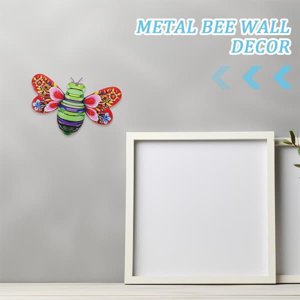 2 stk. Bie Veggkunst Ornament Jern Solid Allsidig Dekorasjon Elegant Intrikat Jernarbeid