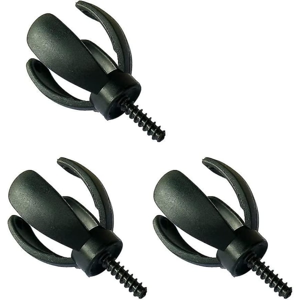 Golfbollshämtare - Fyra-tands Grepp, Ryggskyddande Klo, Sätt på Puttern, Svart (3-pack)