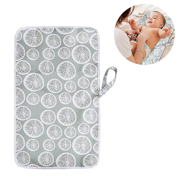 Baby Portable Skiftpude, Bleiepose, Rejseunderlag Grey Lemon