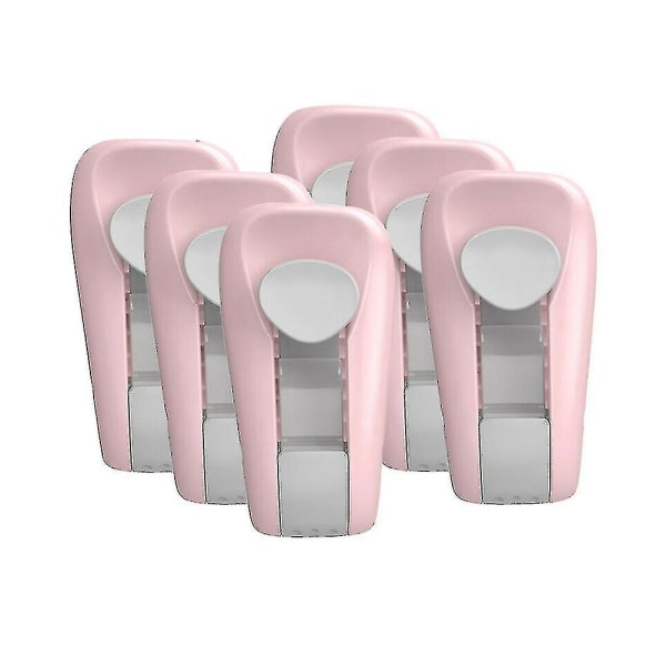 6-pack Sheet Clamp-fikseringsklemme Clip Anti-slip dynebetræk Pink (1 stk)