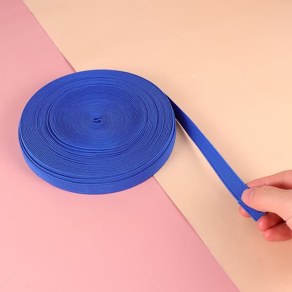 Fortykket blått elastisk bånd til sko, 16m DIY elastisk stropp laget av polyestergarn
