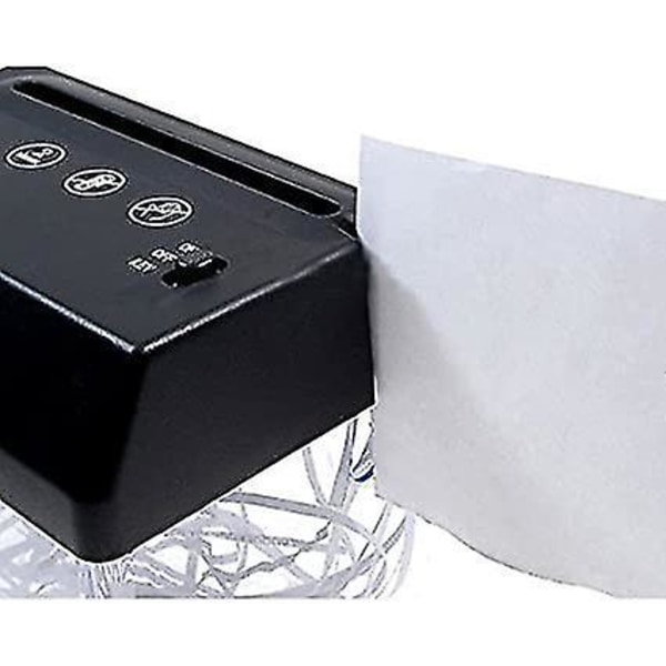 Skrivebords A5 A4 Foldet Papir Strimlings-skærer USB Shredder Hjem