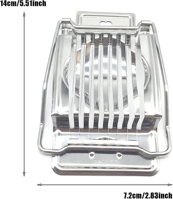 2 stk Egg Slicer i Rustfritt Stål, Hardkokt Egg Slicer, Full Metall