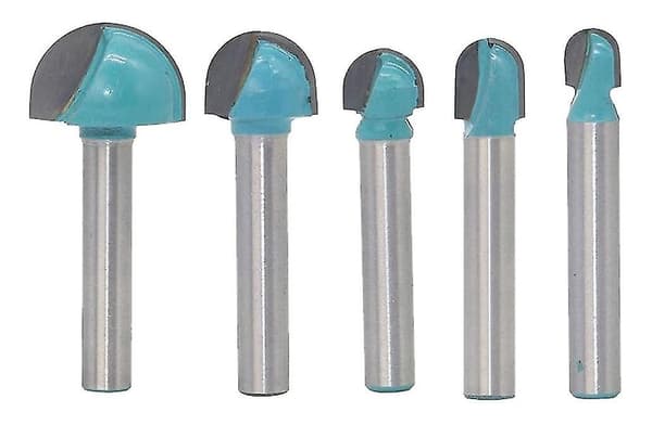 6mm Skaft Rund Spiss Cove Core Box Fræserbit Grønn 5stk