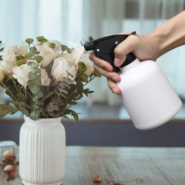 600 ml fin tåkesprayflaske, innendørs vanningstank for blomster urtemedisin sprøytemaskin Plante Familiehage White
