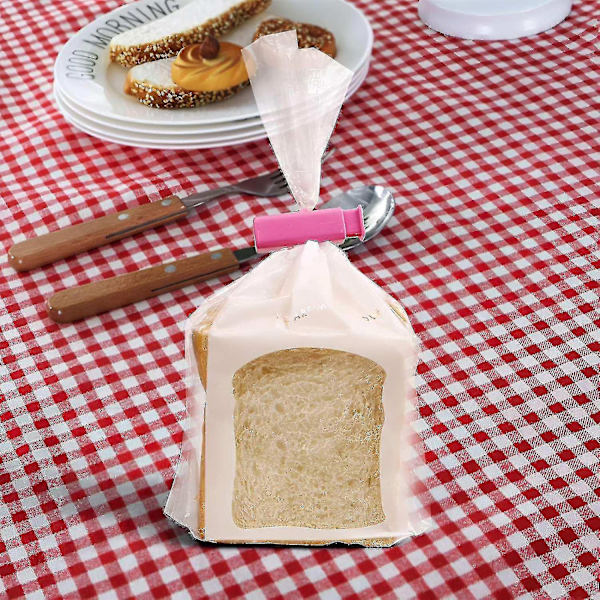 Matposeklipser Bærbare Kjøkkenbevare Smaker Og Friskhet Matlagring Klips (3 Stykker, Rosa)