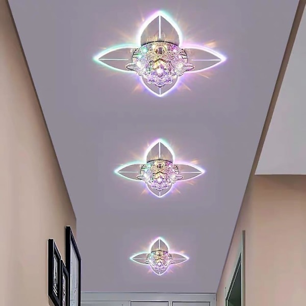20cm LED Taklampe Krystall Veranda Moderne Blomsterdesign