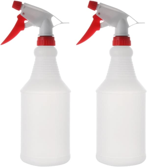 2 st återanvändbara tomma sprayflaskor i plast med justerbart spraymunstycke fin dimma