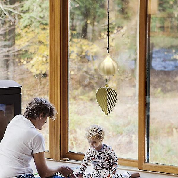 Kultaisen Lehden Riippuva Kello Onnea, Vaurautta Ja Turvallisuutta Varten - Ikkuna-, Ovi- Ja Kotiripustus - Tuulisoitto Feng Shui Kello