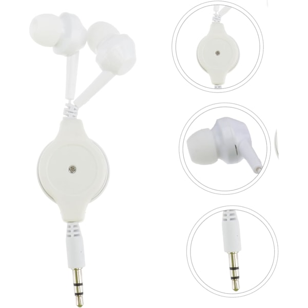 3 st Infällbara Hörlurar Lätta 3,5 mm In-ear Hörlurar