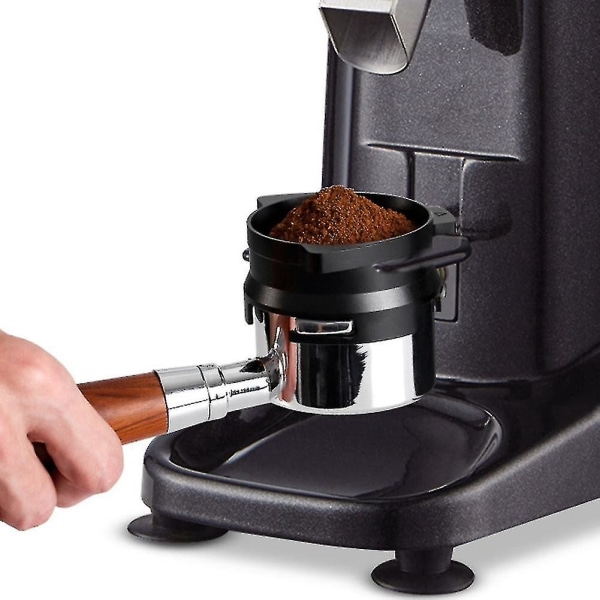 Kaffepulvermottagning Dosering Ring Rotationsbar Slinga, Svart