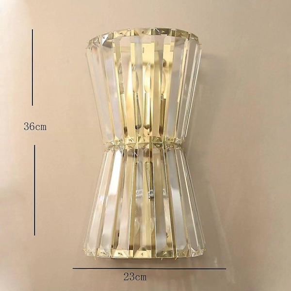 3-lys Messing Vegglamper Belysning Glass Krystallarmaturer