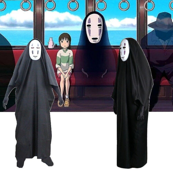 Spirited Away No Face Kaonashi-asu Fancy Up Outfit Viitta Naamio Set 2XL