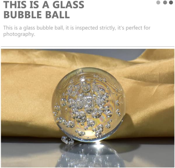 2 stk. glaskugler Glaskugle rekvisitter Stueindretning Runde Klassiske Boblemateriale
