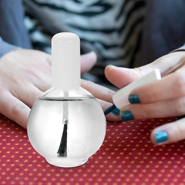 5 st tomma nagellacksflaskor i glas, liten borste, påfyllningsbara för DIY nagelkonstprojekt