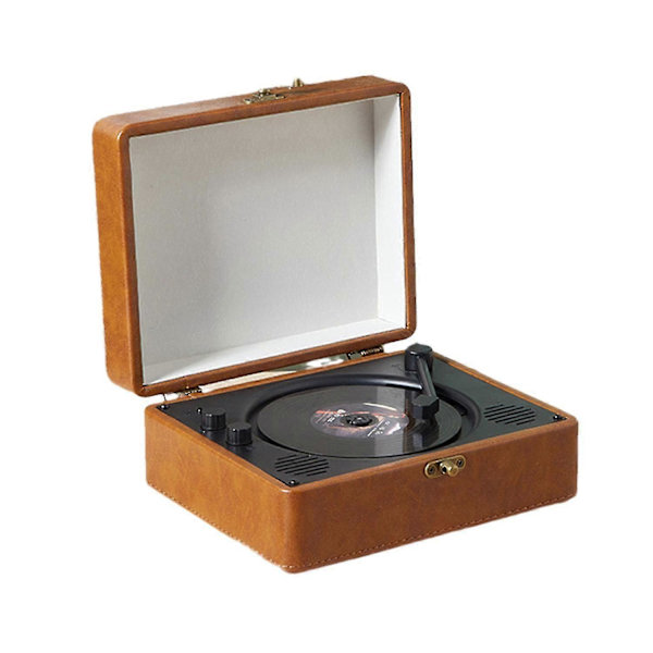 Bluetooth CD-spelare Skivspelare Födelsedagsfestpresent Med Infraröd Fjärrkontroll Yo Brown