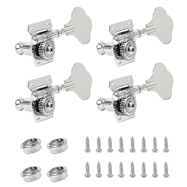 4 stk Gitar Tuning Pegs Elektrisk Bass Tuner Peg Gitar Åpen Gear Tuning Pegs Maskinhoder For Fend