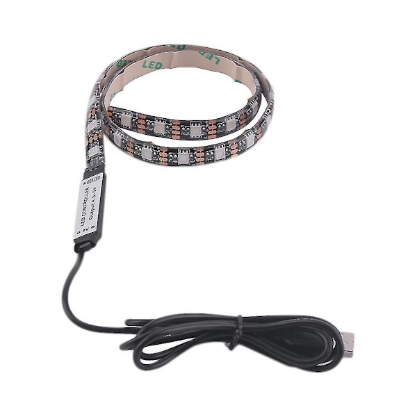 12 RGB 5050 SMD Vandtætte USB LED Sorte Stribelamper 5V