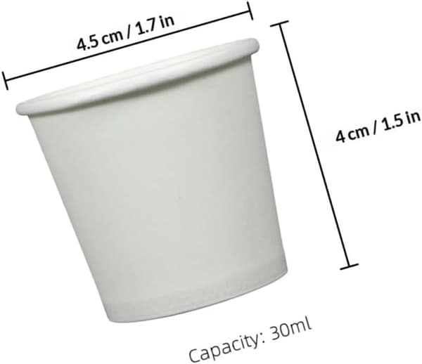 Varme Drikke Papirkopper 200 Stk. 30 ml Hvide Engangs Kaffekopper