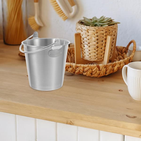 7l Frityrkurv i rustfritt stål, metallbeholder for mat, sølv