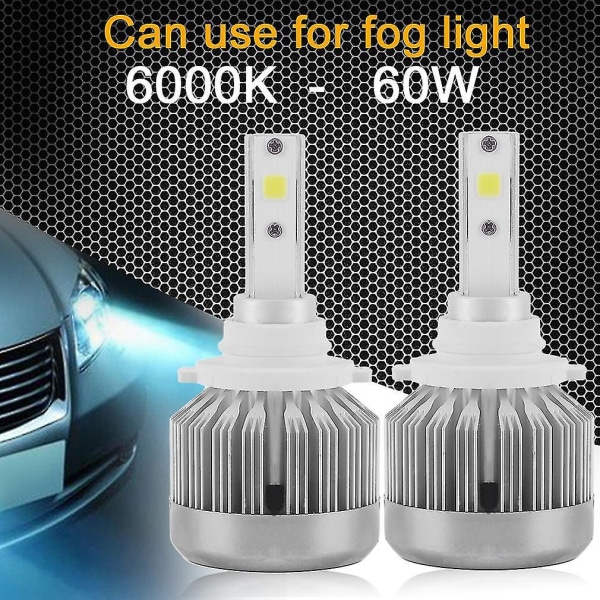 2 kpl Auton Etuvalot COB LED-siruilla Etuvalot Lamput