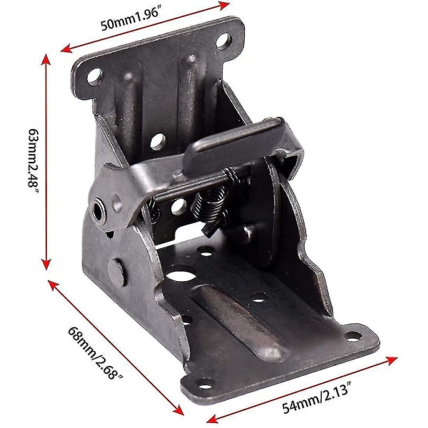 2 stk Selvlukkende Hengsler, Folding Bracket Bracket Beinbeslag Og Hjørnebrakett