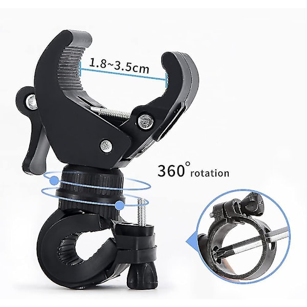 Cykel Lygteholder, Universal Lygtebeslag 360 Rotation