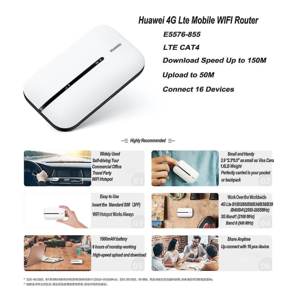 Huawei 4g Router Mobile Wifi E5576 Avaa Hotspot