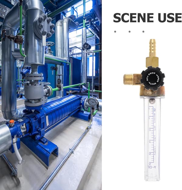 Industriell Co2 Argon Strømningsmåler Regulator med Ventil, Presisjons Gass Strømningskontrollmåler